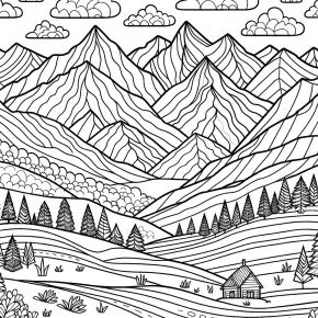 mountain coloring pages