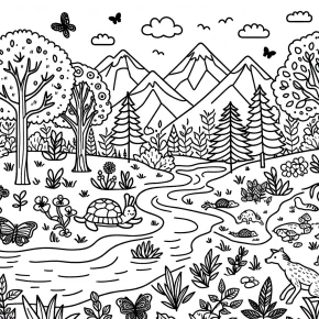 nature coloring pages