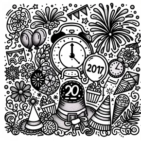 new years coloring pages free