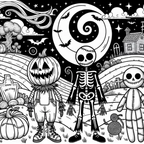 nightmare before christmas coloring pages