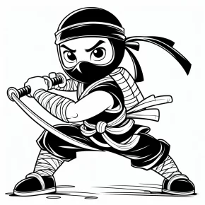 ninja coloring page