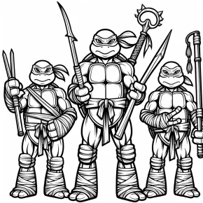 ninja turtles coloring page