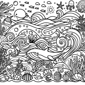 ocean coloring page