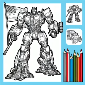 optimus prime coloring page