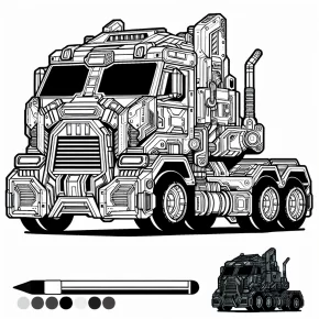 optimus prime truck coloring pages