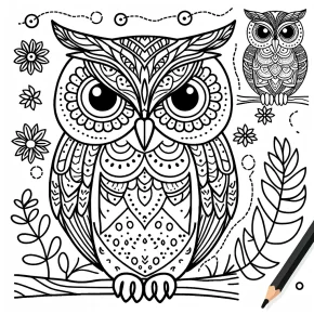 owl coloring pages