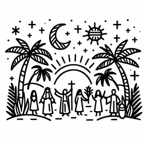 palm sunday coloring pages free printable