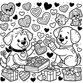 paw patrol valentine coloring pages