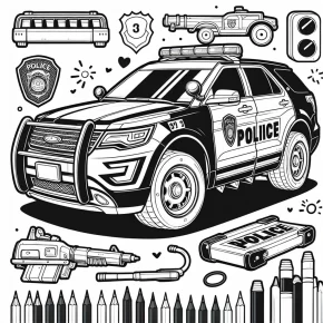 police car coloring pages