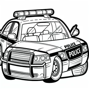 police car coloring pages printable