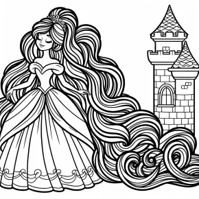 princess rapunzel coloring pages