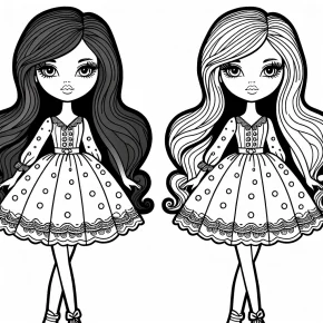 printable barbie coloring pages