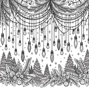 printable christmas lights coloring pages