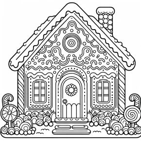 printable coloring pages gingerbread house