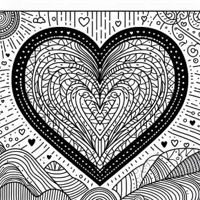 printable heart coloring pages