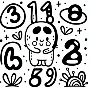 printable number coloring pages 1 10