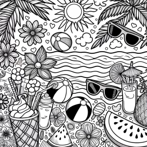 printable summer coloring pages