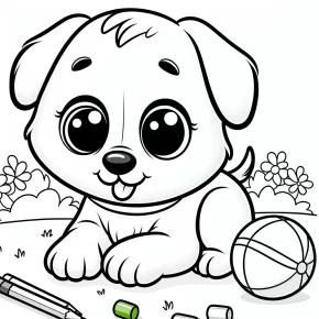 puppy coloring book pages