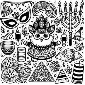 purim coloring pages free