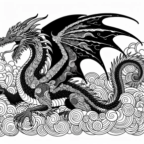 realistic dragon coloring pages