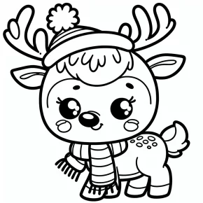 reindeer coloring page