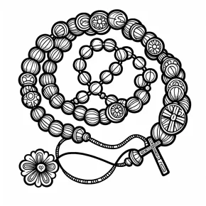 rosary coloring pages