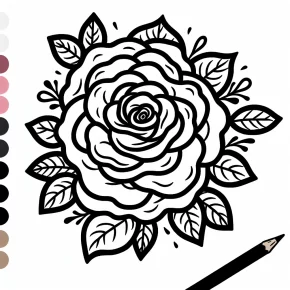 rose coloring pages