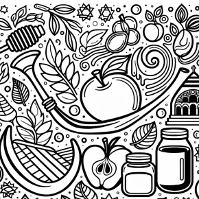 rosh hashanah coloring pages printable