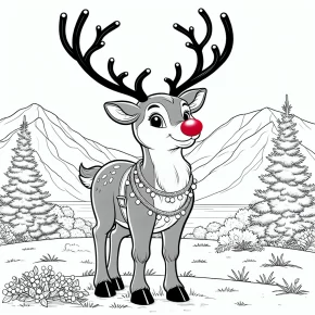 rudolph the red nosed reindeer coloring pages