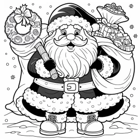 santa coloring page