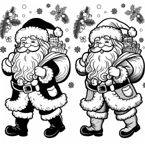 santa coloring pages