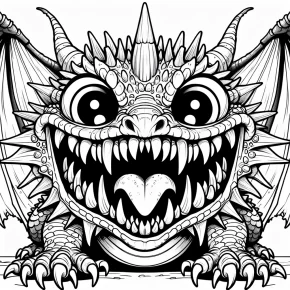 scary dragon coloring pages