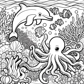 sea animals coloring pages