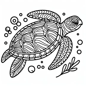 sea turtle coloring page