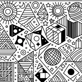 shapes coloring pages