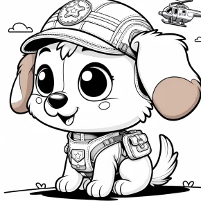 skye paw patrol coloring page