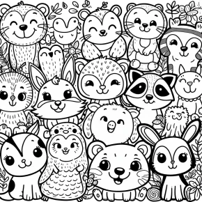 smiling critters coloring pages