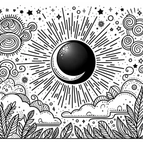 solar eclipse coloring pages