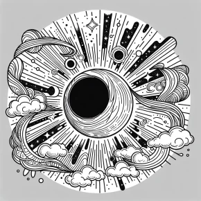 solar eclipse coloring pages printable