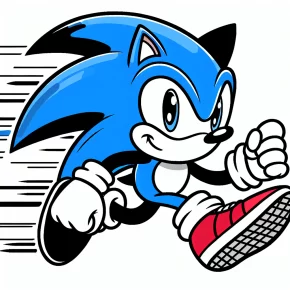 sonic coloring page