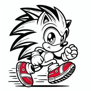 sonic the hedgehog coloring page