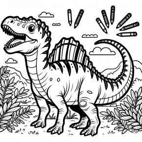 spinosaurus coloring page