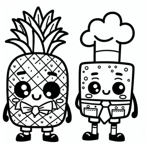 spongebob characters coloring pages