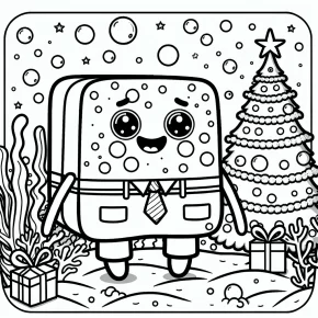 spongebob christmas coloring pages