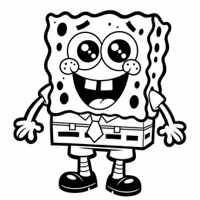 spongebob coloring page