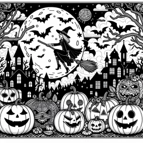 spooky halloween coloring pages