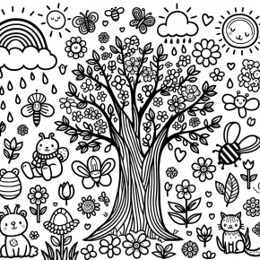 spring coloring page