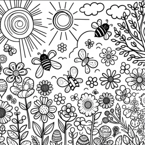 spring coloring pages