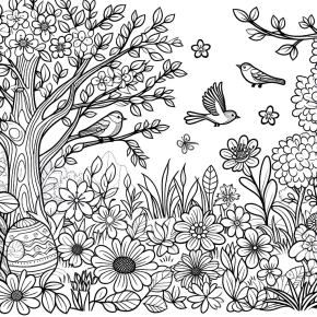 spring season coloring pages