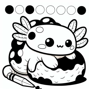 squishmallow coloring pages axolotl